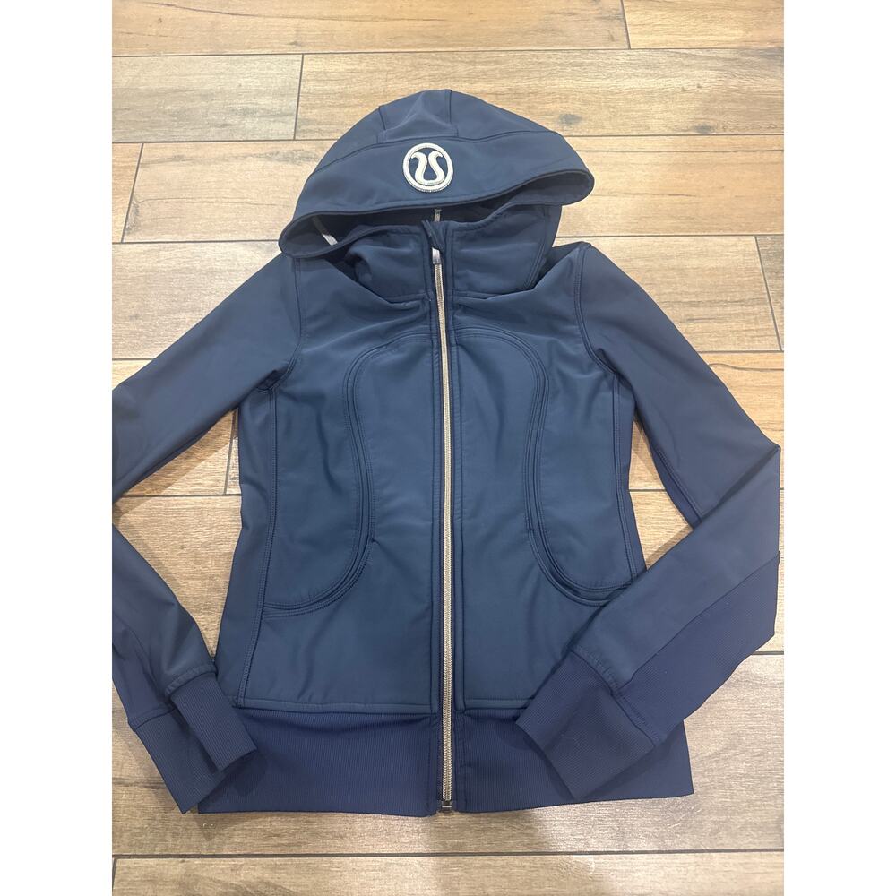 Lululemon Uba Hoodie Softshell Inkwell Black Size 2 Jacket Rare